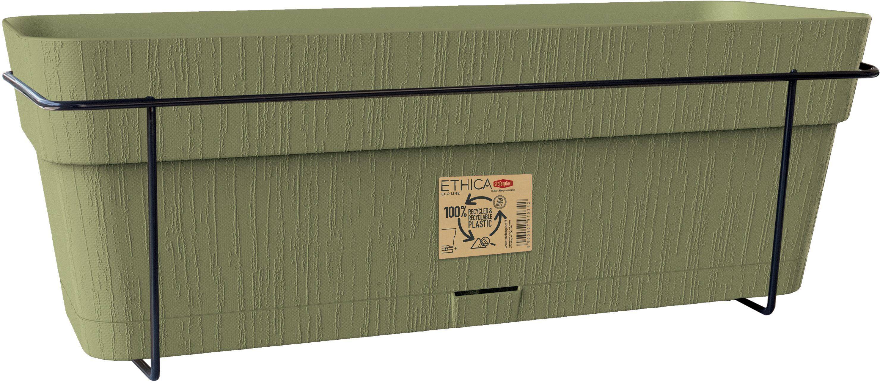 STEFANPLAST Balkonbak ETHICA 9 L 50x18x17 cm Olijf Groen h17-3