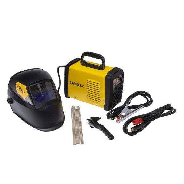 Stanley 160A Lasmachine - Inclusief Elektrodehouder en Automatisch Dimmende Helm