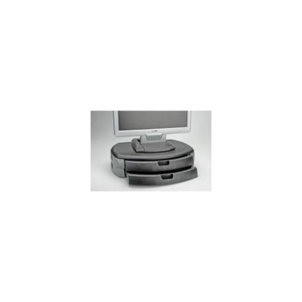 ROTRONIC-SECOMP Monitorstand met 2 Laden - Grijs/Zwart - 450 x 350 mm - Model 17.02.3375