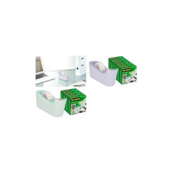 3M Scotch Tafel Dispenser Multipack C18 - Mint - Antislip en Stabiel - Geschikt voor Alle Rolbreedtes C18-4M