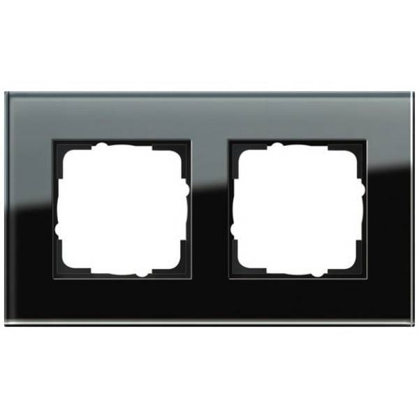 GIRA 2-gang Frame Esprit, Standaard 55, Systeem 55 Zwart 021205 (021205)