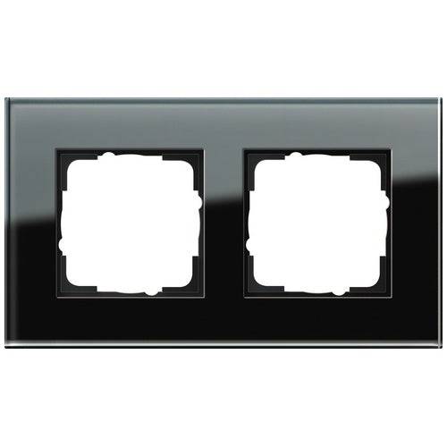 GIRA 2-gang Frame Esprit, Standaard 55, Systeem 55 Zwart 021205 (021205)-0