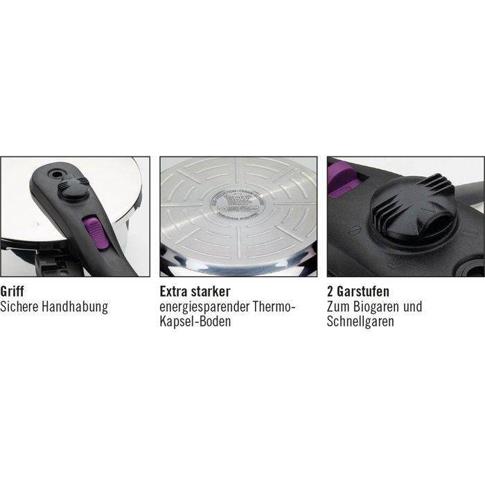 GSW Snelkookpan - RAPID - 18 cm - 3,2 L - Inductie - RVS - Brons-4
