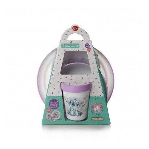 Disney Lilo & Stitch 3-delige Maaltijdset - Beker, Kom, Antislip Bord 3-PIECE-0