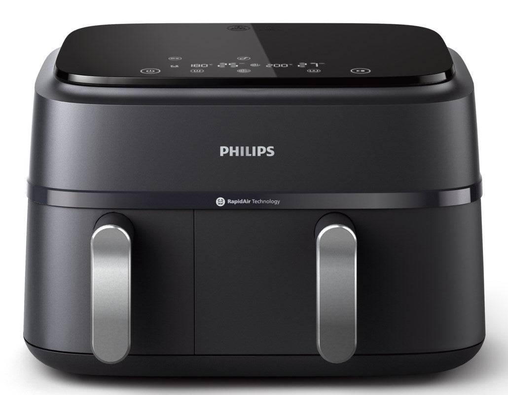 Philips NA351/00 Heteluchtfriteuse 2750W 9 L Dubbele Mand Zwart/Zilver-1