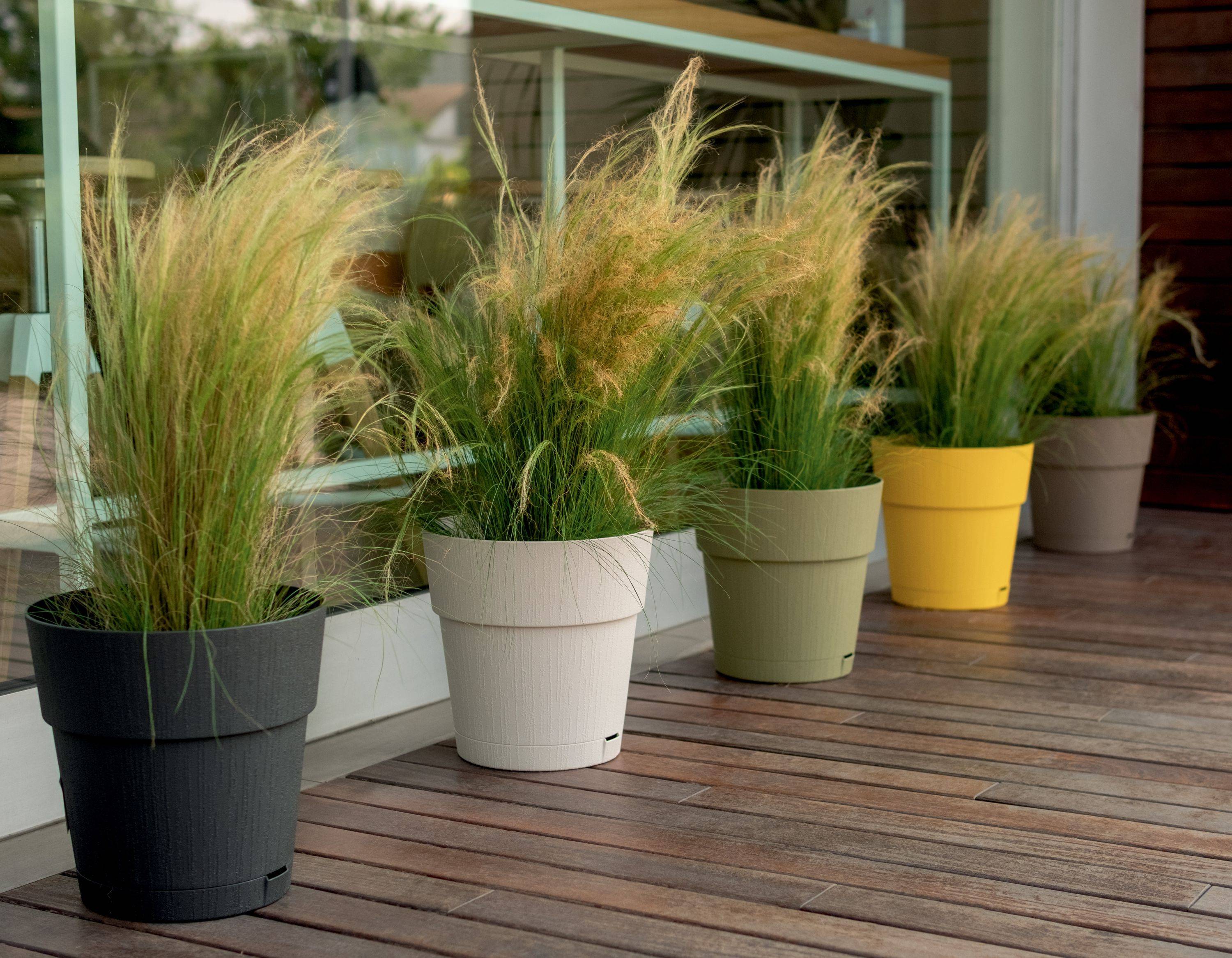 STEFANPLAST ETHICA Bloempot - 2 L - 40x39 cm - Met Waterreservoir - Wit h39-3