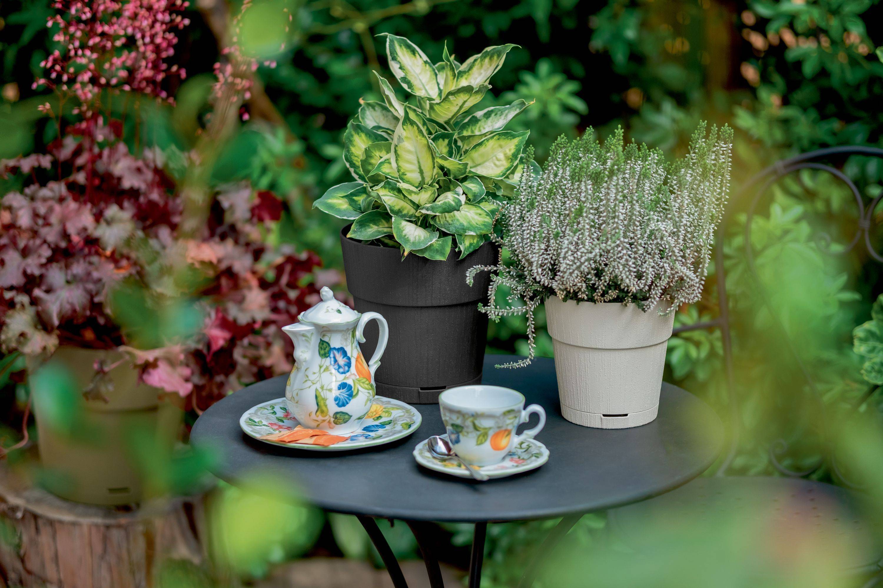 STEFANPLAST ETHICA Bloempot - 2 L - 40x39 cm - Met Waterreservoir - Wit h39-4