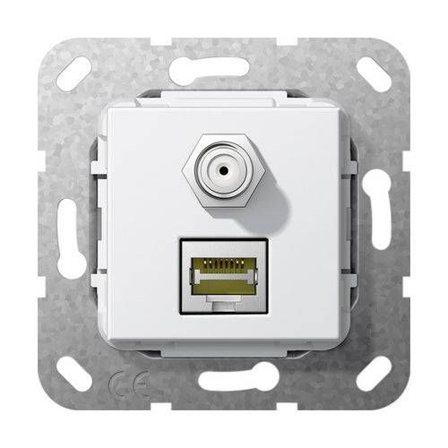 GIRA 569703 RJ-45 + SAT Aansluiting - Wit-0