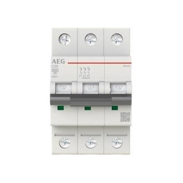 AEG Miniatuur Aardlekschakelaar Elfaplus 6kA C-25A 3P (2CDS253088R0254)