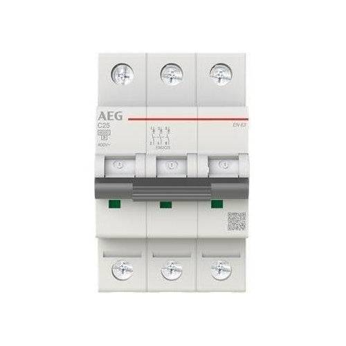AEG Miniatuur Aardlekschakelaar Elfaplus 6kA C-25A 3P (2CDS253088R0254)-0