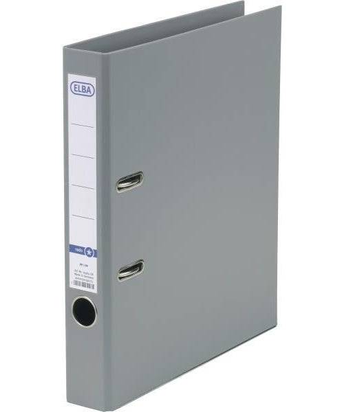 ELBA rado star binder 50 mm rugbreedte grijs DIN A4 PP binnenkant doorzichtige pocket vervangbaar insert (10464 GR)-0