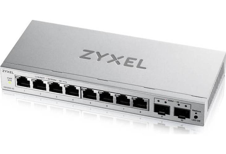ZyXEL GS1200-10V3 8-Poorts Gigabit Switch - 2xSFP Beheerd (GS1200-10V3-EU0101F) 8-Port-0