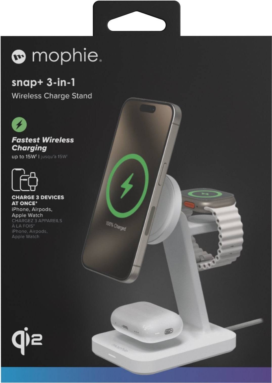 mophie snap+ 3-in-1 Draadloze Oplader - 15 Watt - Qi2 Gecertificeerd-0