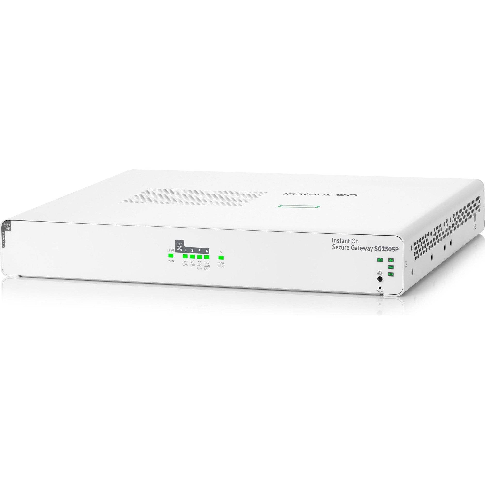 HPE Networking Instant On SG2505P - Gateway - Beveiligd, SmartRate - 5 Poorten - 2,5GbE 2.5GbE S0G34A-0