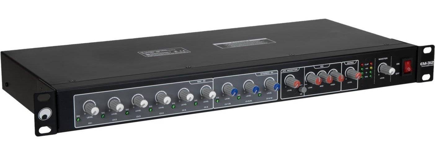 Omnitronic EM-312 Onderhoudsmixer, Compact Ontwerp, Model 10007077-0
