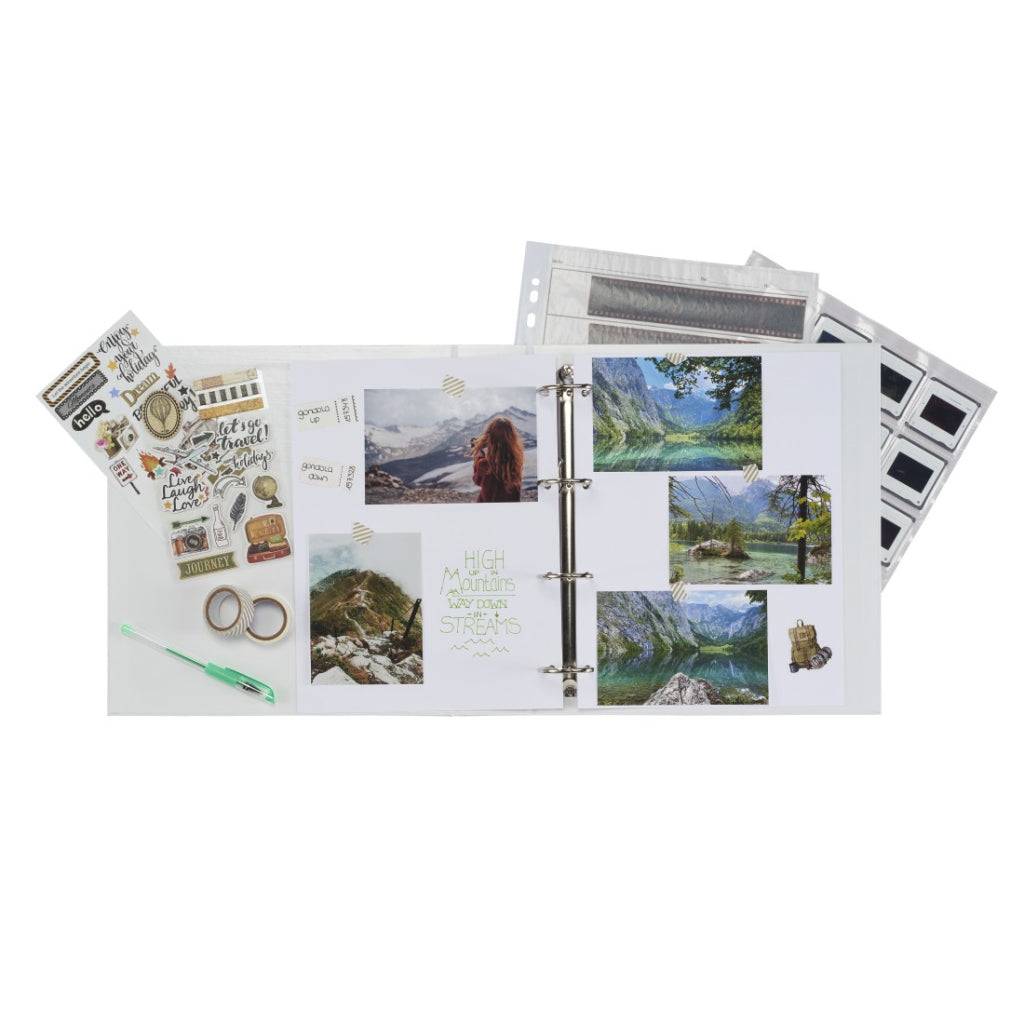Hama Map met 4-D-ring Mechanisme 70 mm Rugbreedte + Cassette Wit-3