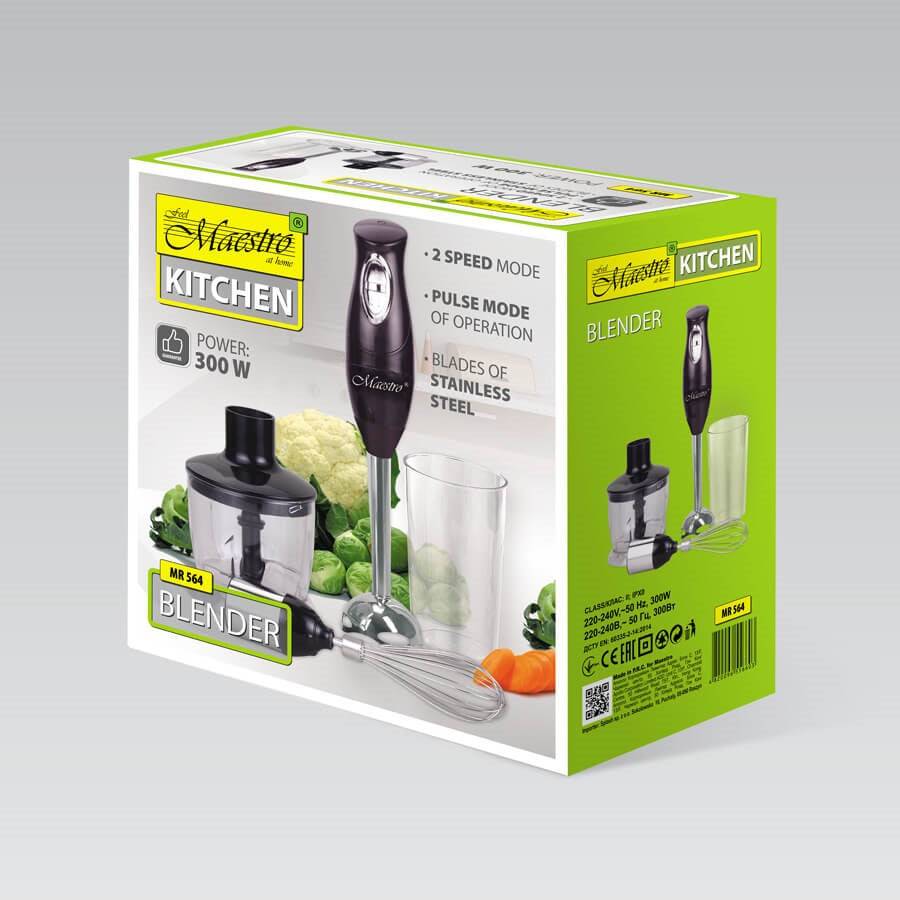 Feel-Maestro 5-in-1 Blender 300W 0.6 L Zwart MR-564-3
