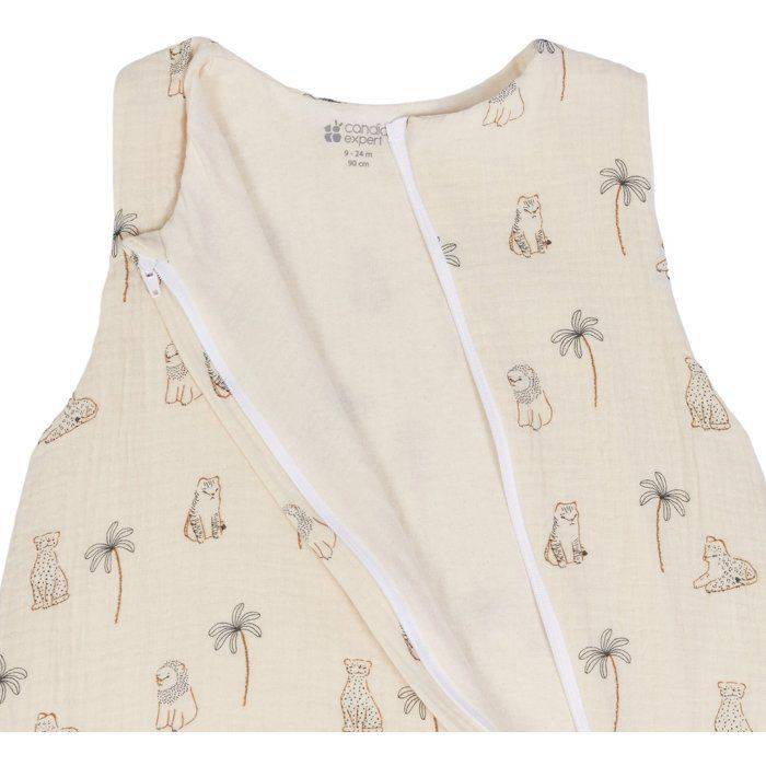 CANDIDE Zomerslaapzak - 90 cm - 9/24 maanden - Wit met Tijgerprint-3
