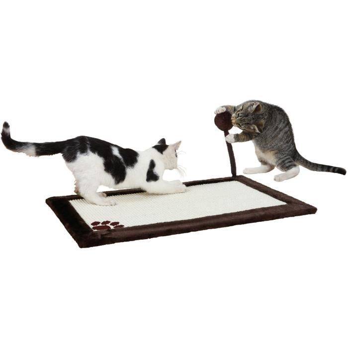 Trixie Krabmat 70 x 45 cm Sisal/Pluche Met Veer Speelgoed-1