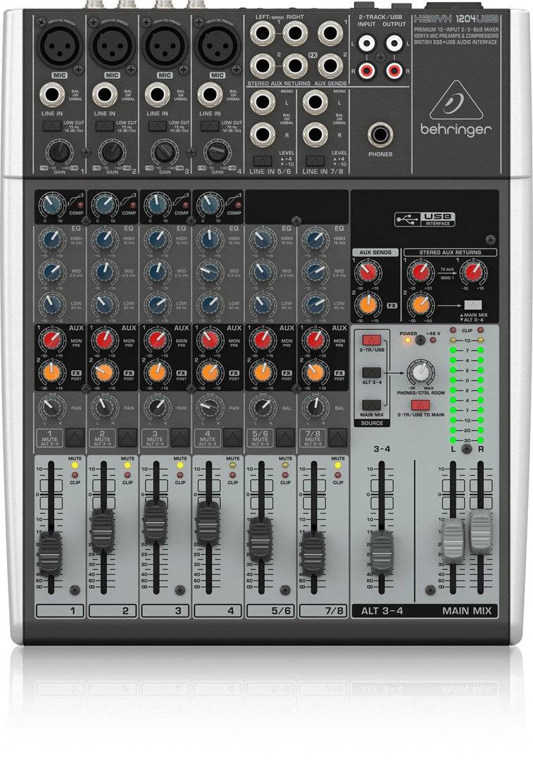 Behringer Xenyx 1204USB Audio Mixer 12 Kanalen Grijs-0