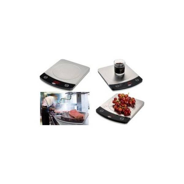 WEDO Elektronische Universele Weegschaal Profi Staal 10 kg Zilver/Zwart LCD Display (48 110054)