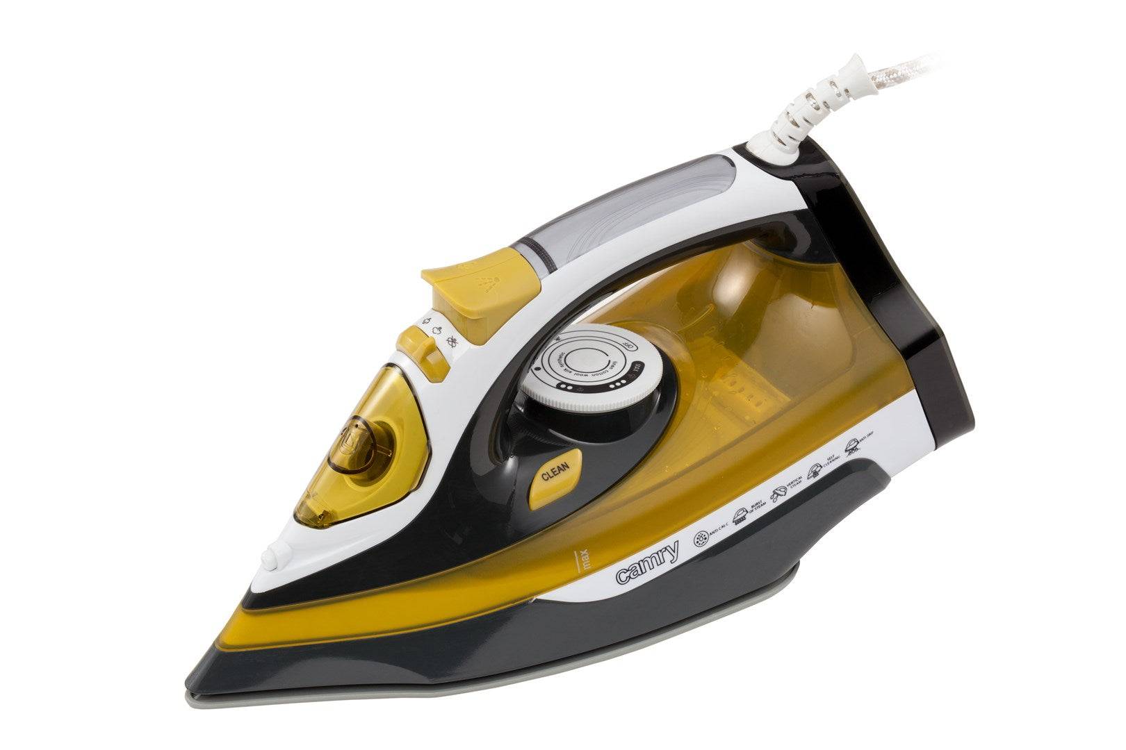 Camry Stoomstrijkijzer 2400W Zwart-Geel CR 5029-1