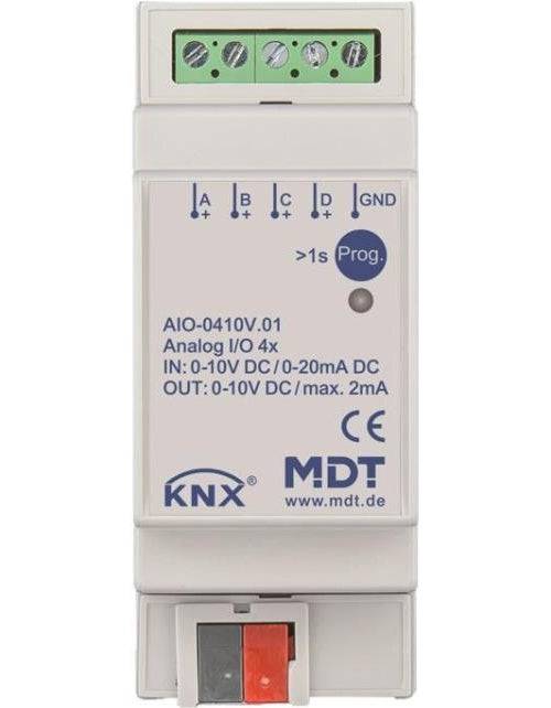 MDT 4-weg Schakelactuator 2TE DIN Rail 0-10V KNX (AIO-0410V.01) 4-way-0