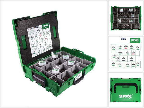 SPAX Houtconstructieschroeven Assortiment L-BOXX Mini RVS