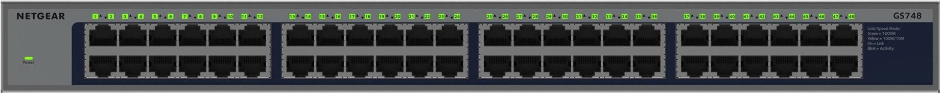Netgear 48-Poorts Onbeheerde Switch - GS748-100EUS 48-Port-0