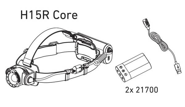 LEDLENSER H15R CORE Hoofdlamp Zwart