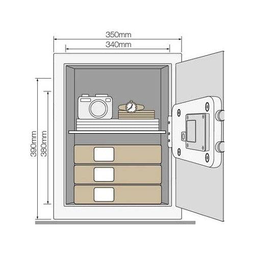 Yale Meubelkluis Combinatieslot Sleutelslot 390 x 390 x 300 mm YSV/390/DB2-4