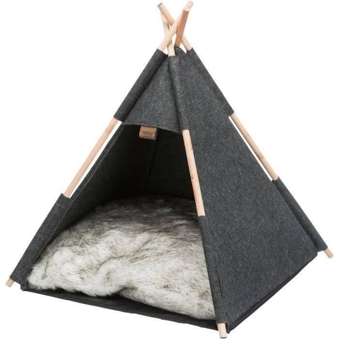 TRIXIE Teepee Schuilplaats - Vilt - 55 × 65 × 55 cm - Antraciet-0