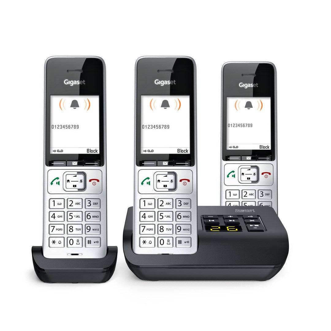Gigaset 500A Comfort Trio Draadloze Telefoon met Antwoordapparaat, Zilver/Zwart + 2 Handsets (L36852-H3023-B111)-3