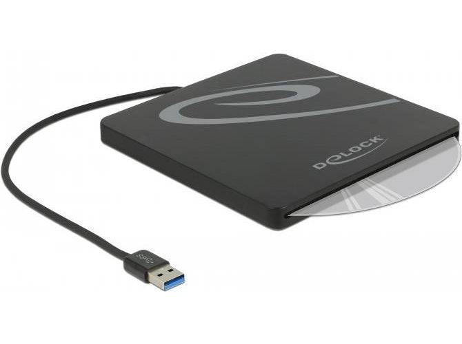 DeLOCK Externe Behuizing voor 5,25" Slot-in Slim SATA Drives naar USB3.0 - Zwart (42604)-0
