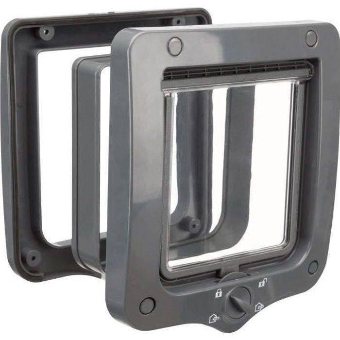 Kattenluik - 4 Posities - Met Tunnel - 20 x 22 cm - Grijs-0