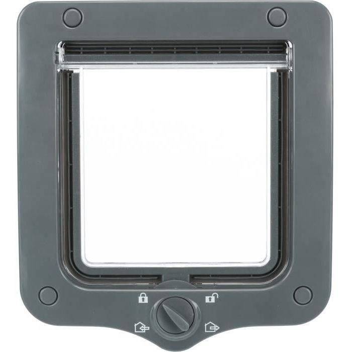 Kattenluik - 4 Posities - Met Tunnel - 20 x 22 cm - Grijs-1