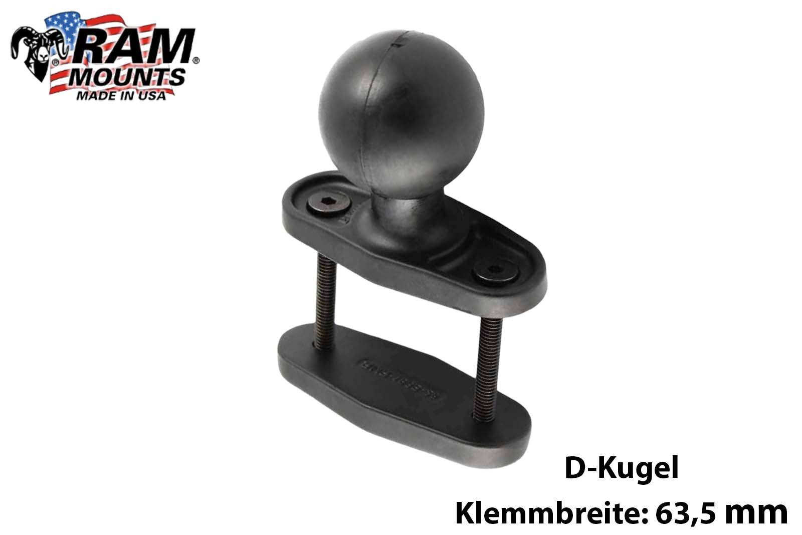 RAM Mounts RAM 2.5 Max Breedte Klembasis met D-grootte 2,25 Diameter Bal RAM-D-247U-25-0