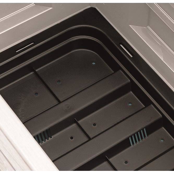 STEFANPLAST ITALIA Rechthoekige Bloembak - Houtafwerking - 100 x 43 x 35 cm - 80 L - Wit 100x43xH35cm-3