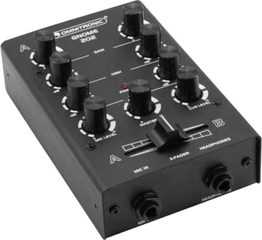 Omnitronic GNOME-202 DJ Mixer 2 Kanalen 20-20000 Hz Zwart (10006880)-0