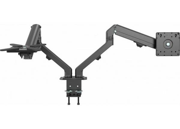 Vision VFM-DAD/4 Montagekit Verstelbare Arm voor 2 LCD-schermen of LCD en Notebook/Tablet - Zwart