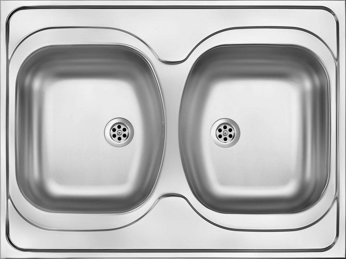Deante RVS Spoelbak 2-Bak Drop-In Reversibel 80 x 60 cm-0
