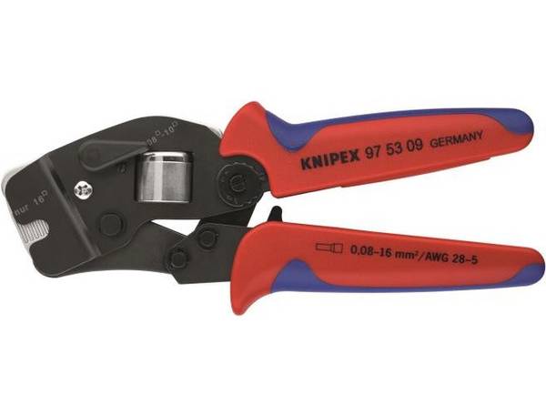 KNIPEX 97 53 09 SB - Zelfaanpassende Crimpzagen voor Draadferrules - 190 mm - Crimpen 0,08 tot 10,0 mm² en 16,0 mm²