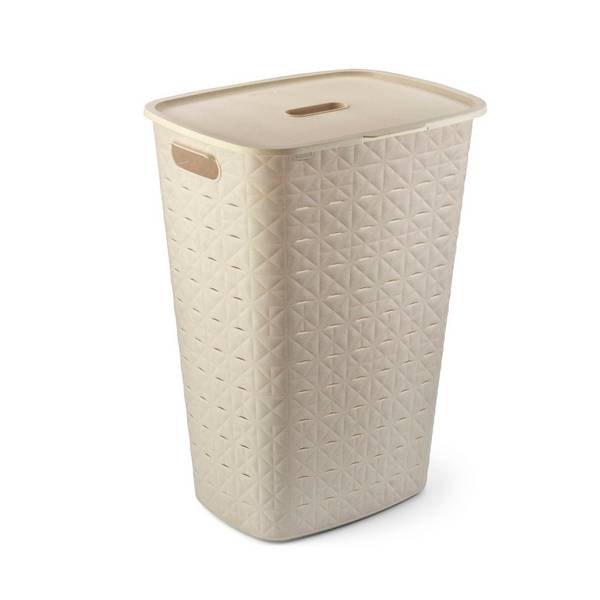 Curver Softex Wasmand met Deksel 56 L Krijt Wit