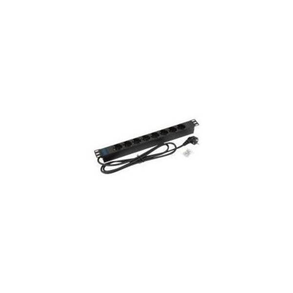 Triton RAB-PD-X02-A1 - Stekkerdoos (rack-montage) - 230 V AC - DIN-ingang - 8 uitgangen - 1U - 48,3 cm (19") - 2,0 m