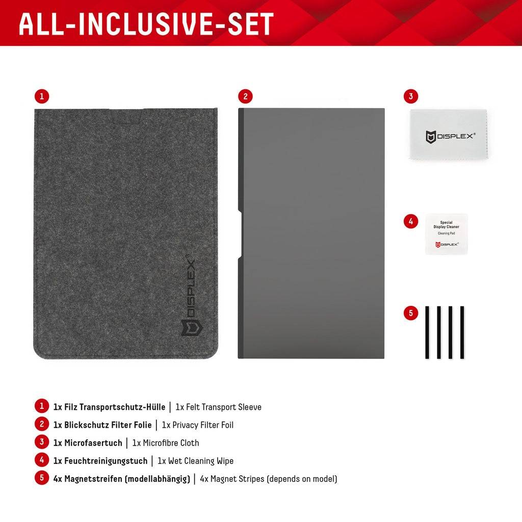 Displex PRIVACY SAFE Magnetisch 2-Weg Privacyfilter voor MacBook Air 15" 2-Way-4