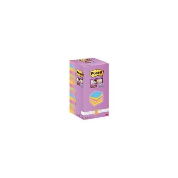 Post-it Super Sticky Notities Carnival Extra Sterk Assorted Kleuren, 16 Pads, Model 655-16SS-COL