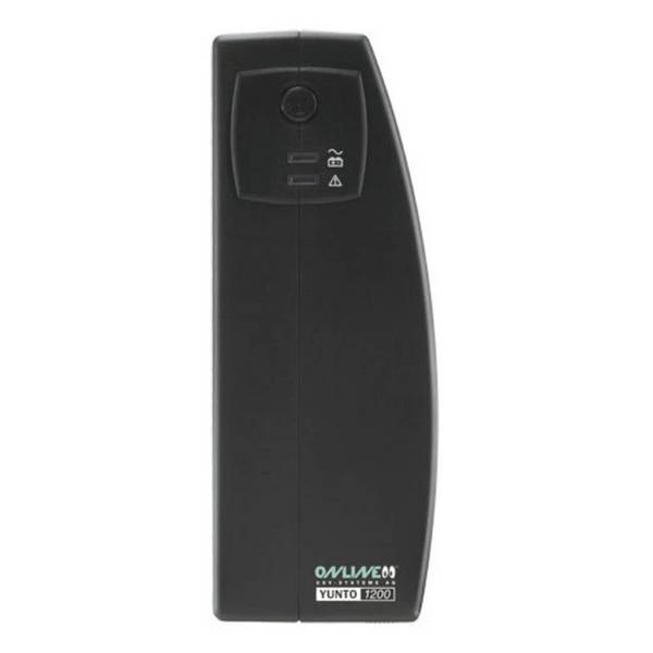 YUNTO Online UPS 1500 - 900 W - 1500 VA - 2 x 12 V/9 Ah - USB - 5 Uitgangsockets