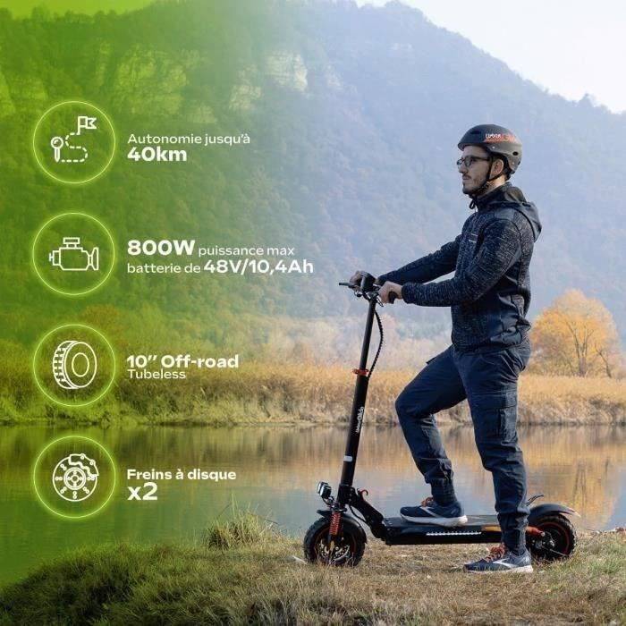 URBANGLIDE Vouwbare All-terrain Elektrische Scooter ECROSS PRO LITE 2 10 48V 800 W Auto 40 km Remlicht en knipperlichten-2