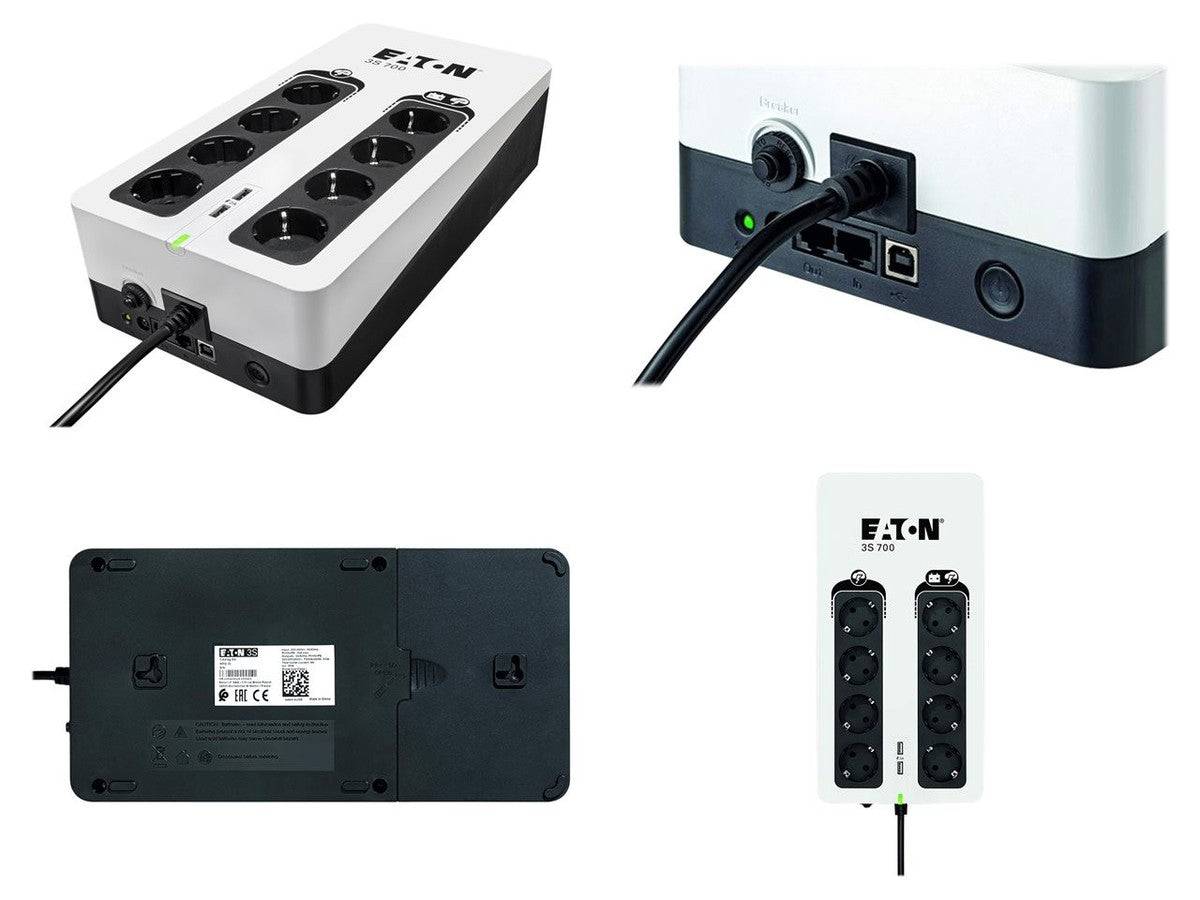 Eaton 3S700D - Ononderbroken Stroomvoorziening (UPS) - Standby - 0,7 kVA - 420 W - 8 AC Uitgangen-0