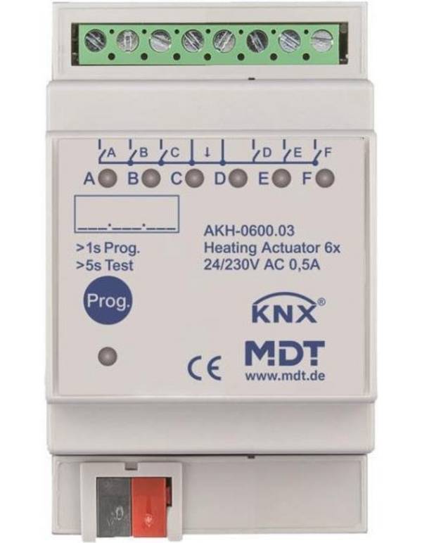 MDT AKH-0600.03 Verwarmingsactuator 6-voudig 24-230VAC 6-fold 3TE